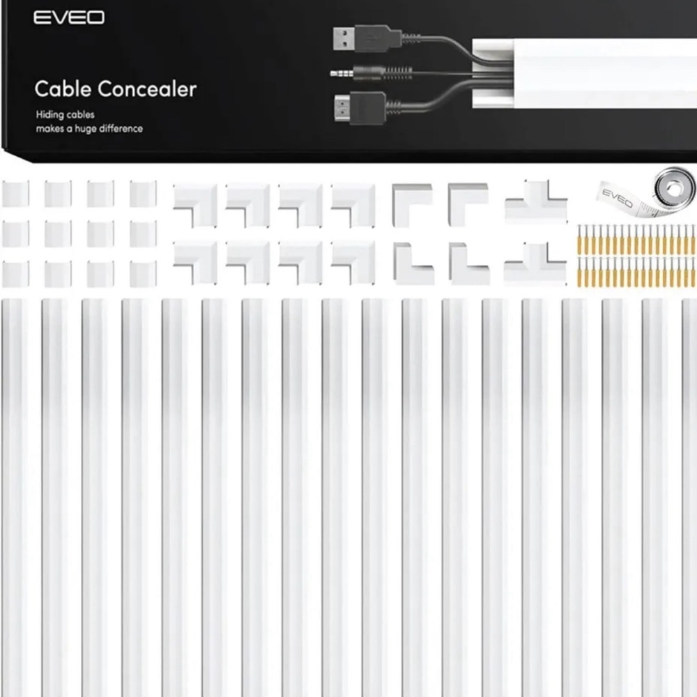 150” Cord Hider - Cord Cover Wall - Paintable Cable Concealer, Wire hiders